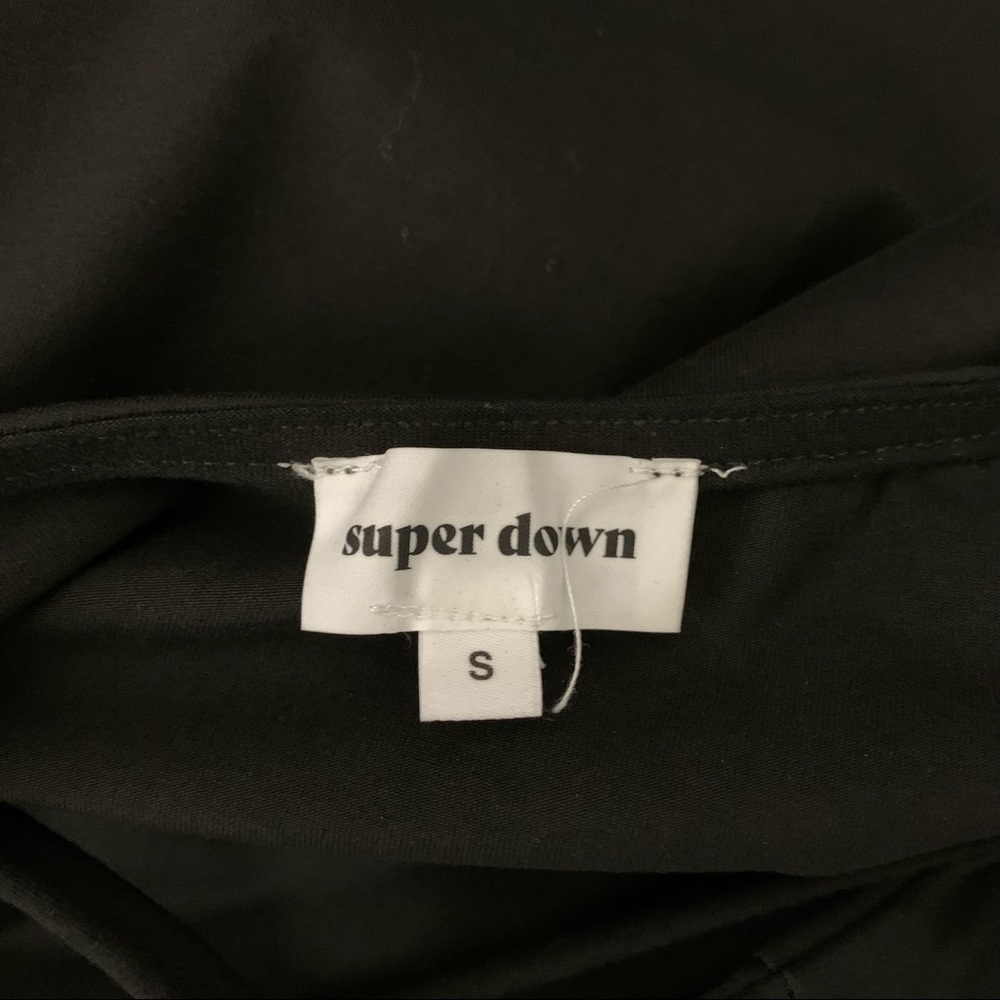 Superdown Black Fitted Back Straps Sexy Little Black Dress Size Small - Picture 4 of 9